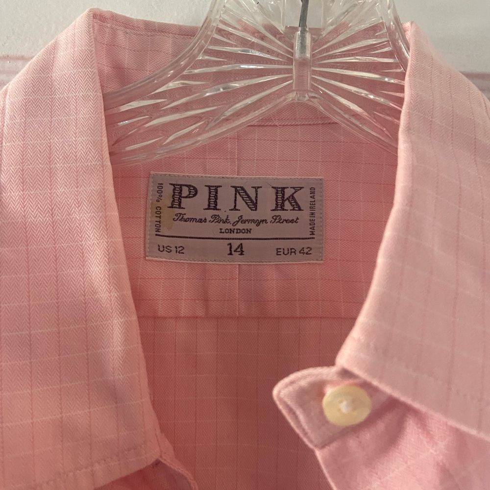 Thomas Pink Button Down Dress Shirt - Picture 3 of 6